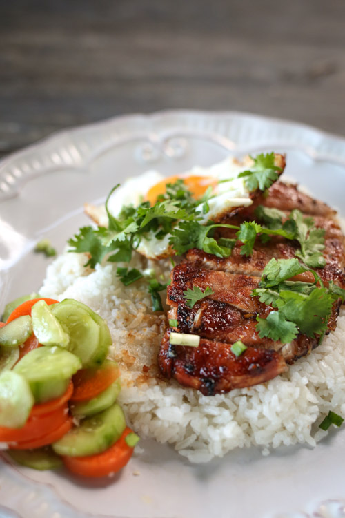 Cambodian Pork & Rice Recipe Plate