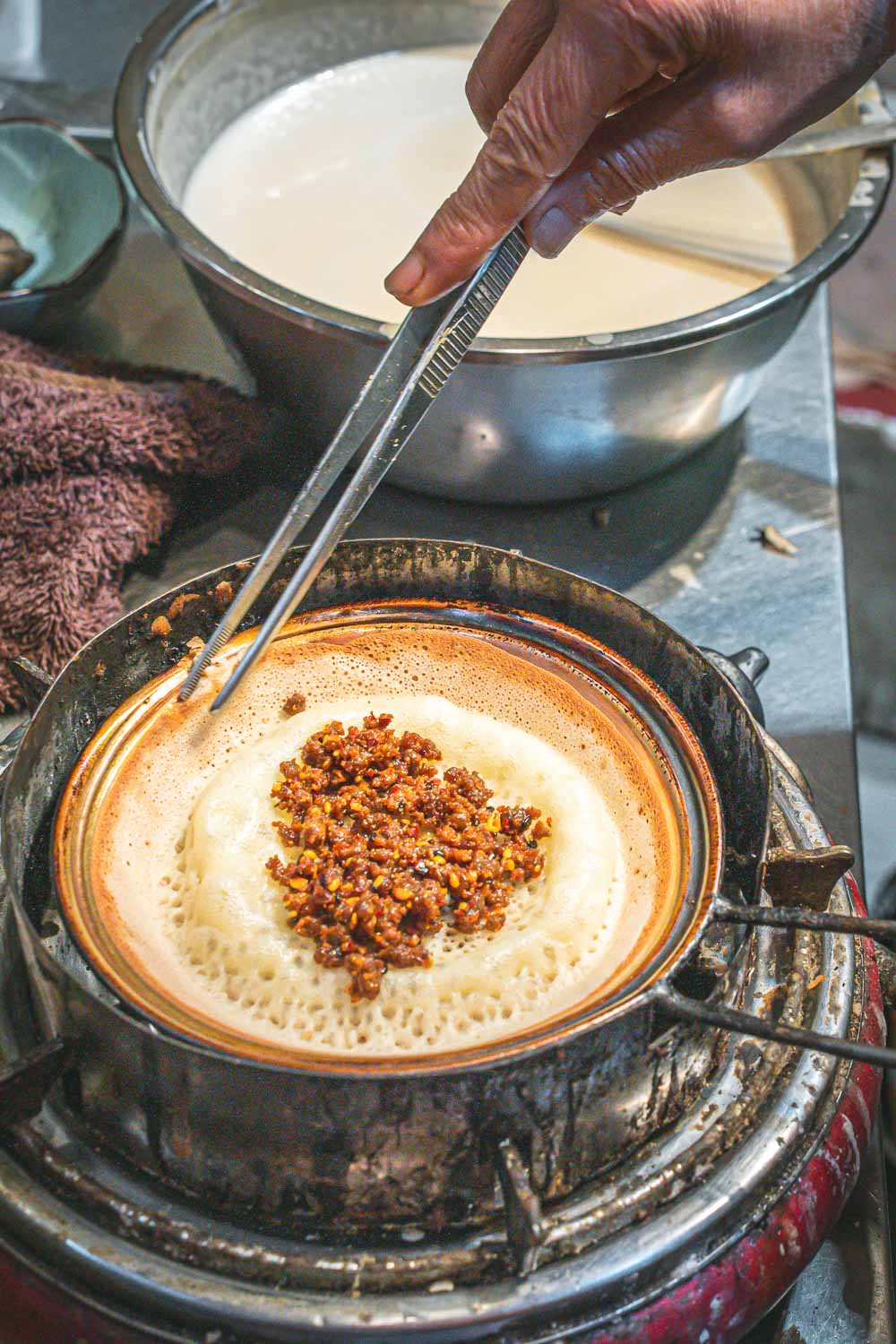 Chengdu pancake in a pan