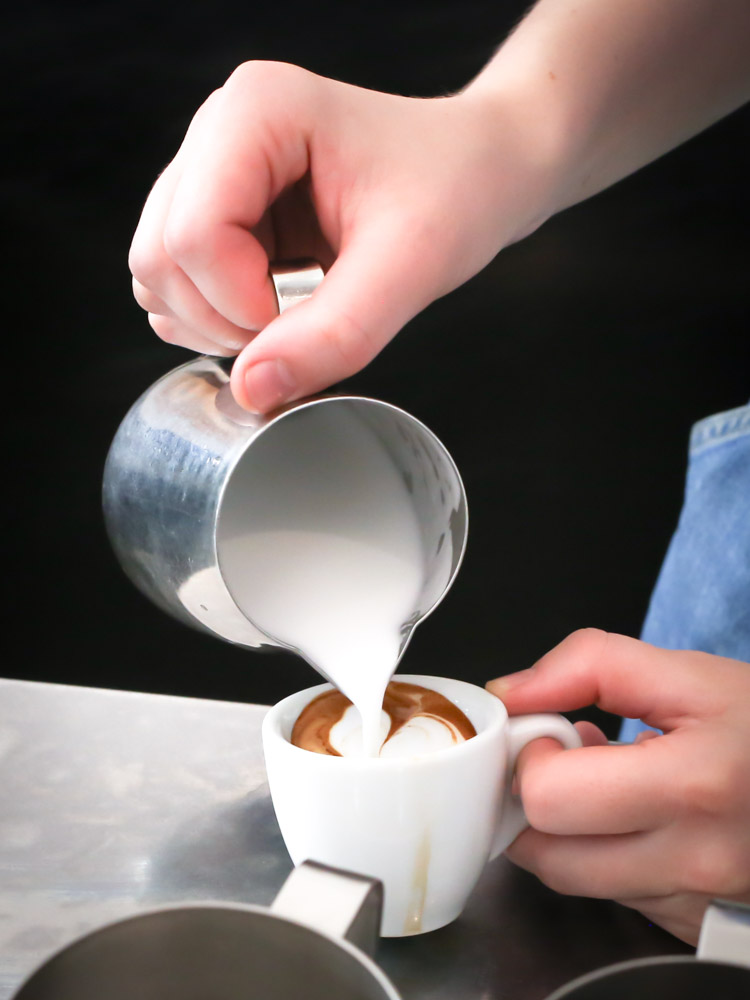 Portland Coffee Donut Tour Macchiato Pour
