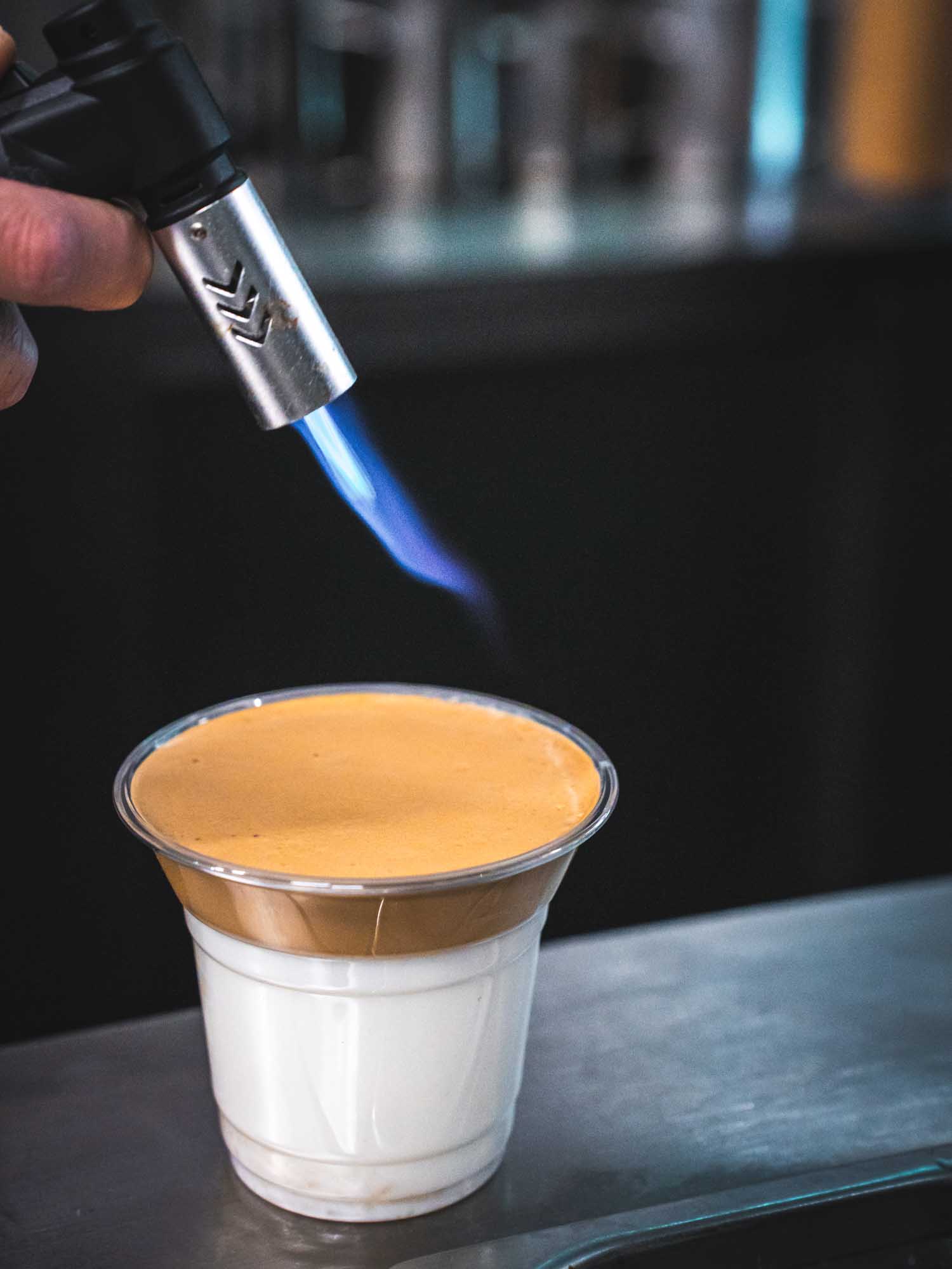 Creme brule coffee drink