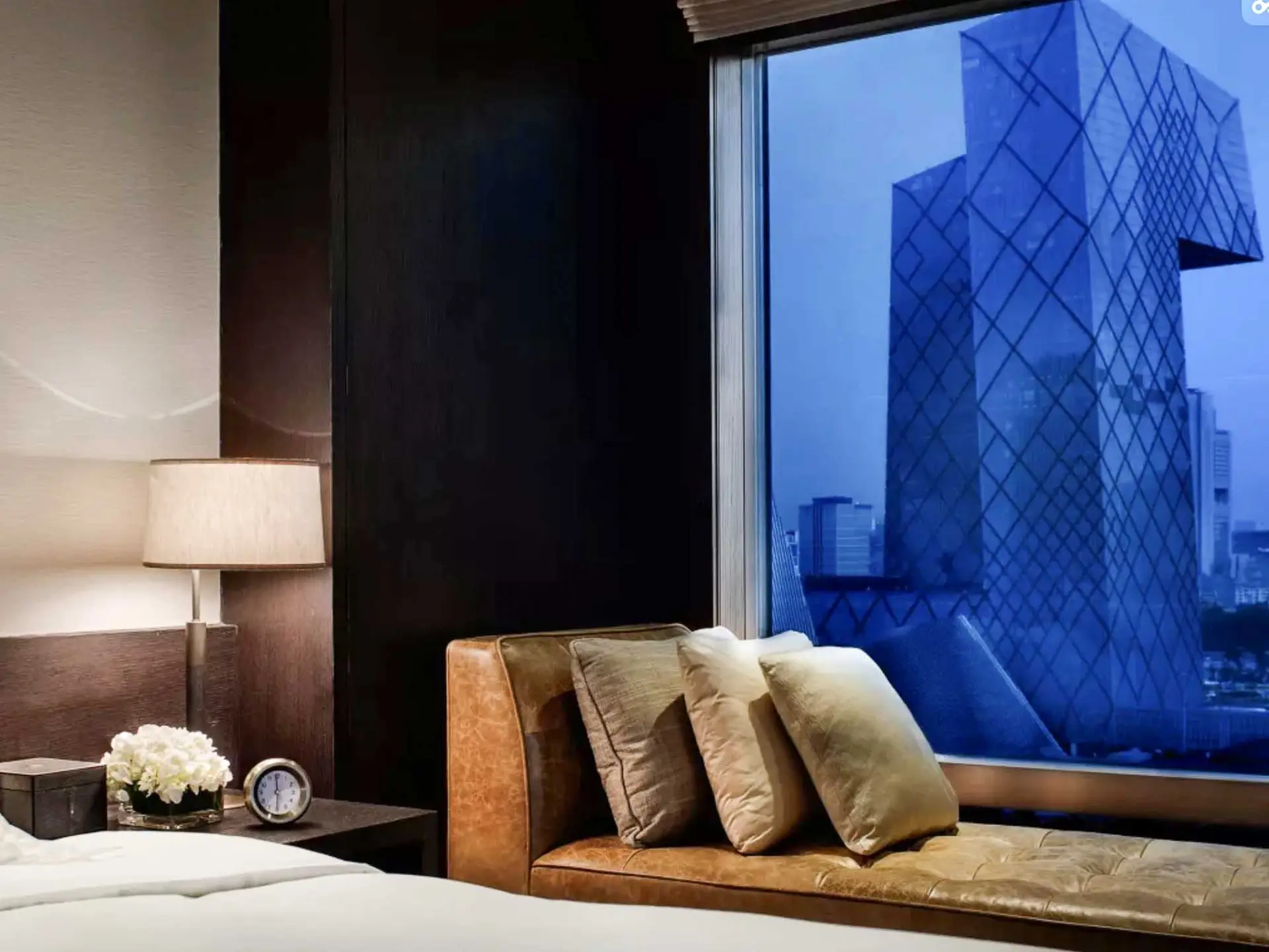 View of CCTV tower from hotel room