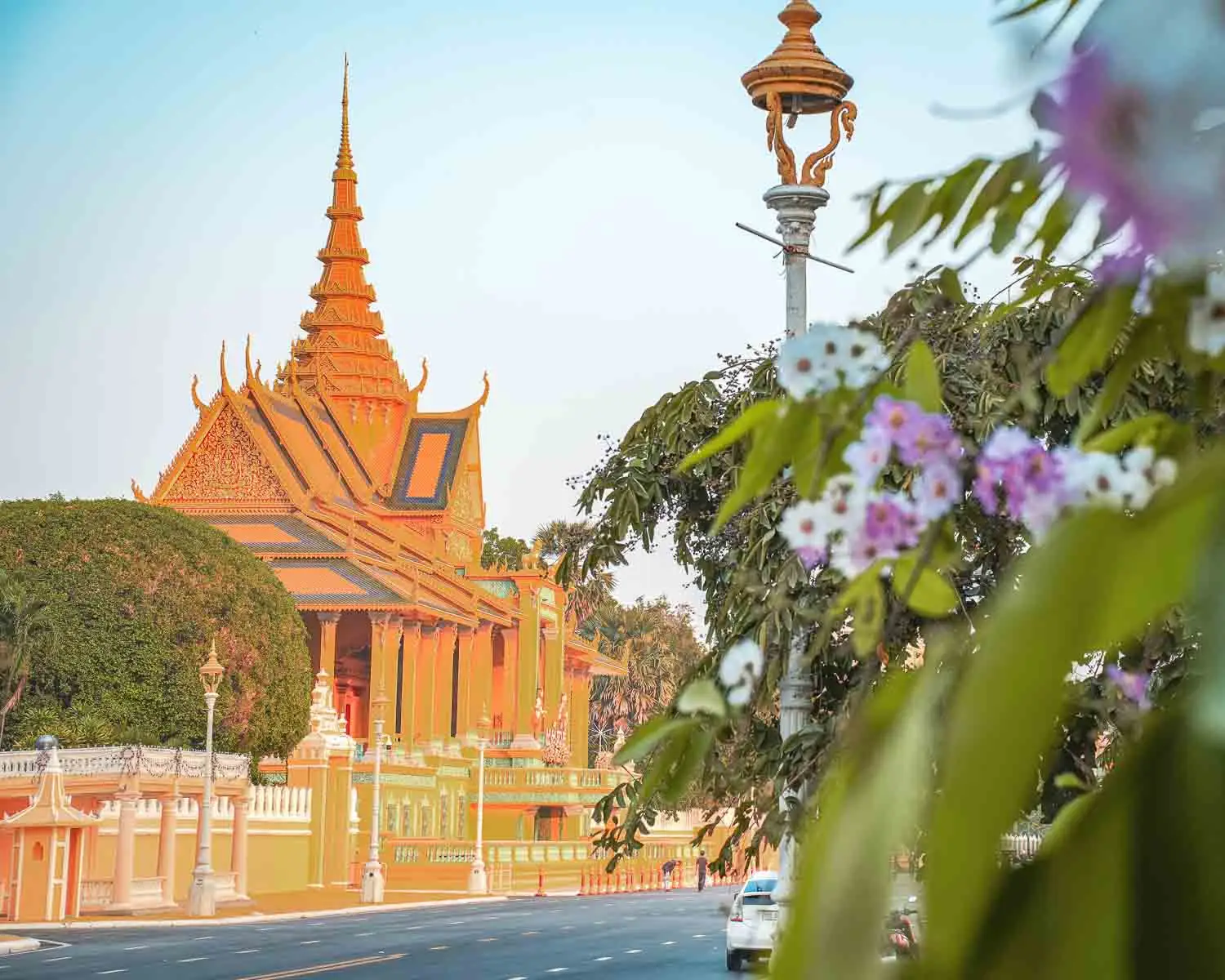 Phnom Penh royal palace in winter